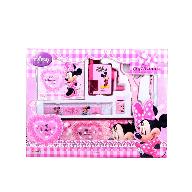 迪士尼文具礼盒 DE6049粉削笔器铅笔盒套装小学生儿童学习文具大礼物包礼盒奖品 男女孩米奇学习用品套装 幼儿园生日礼品