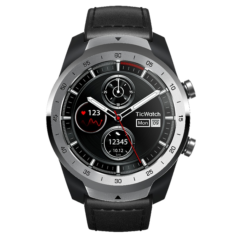 Ticwatch Pro智能手表 流光银 续航30天 运动记录 心率监测 NFC支付 创新双层屏 安卓苹果ios WF12096