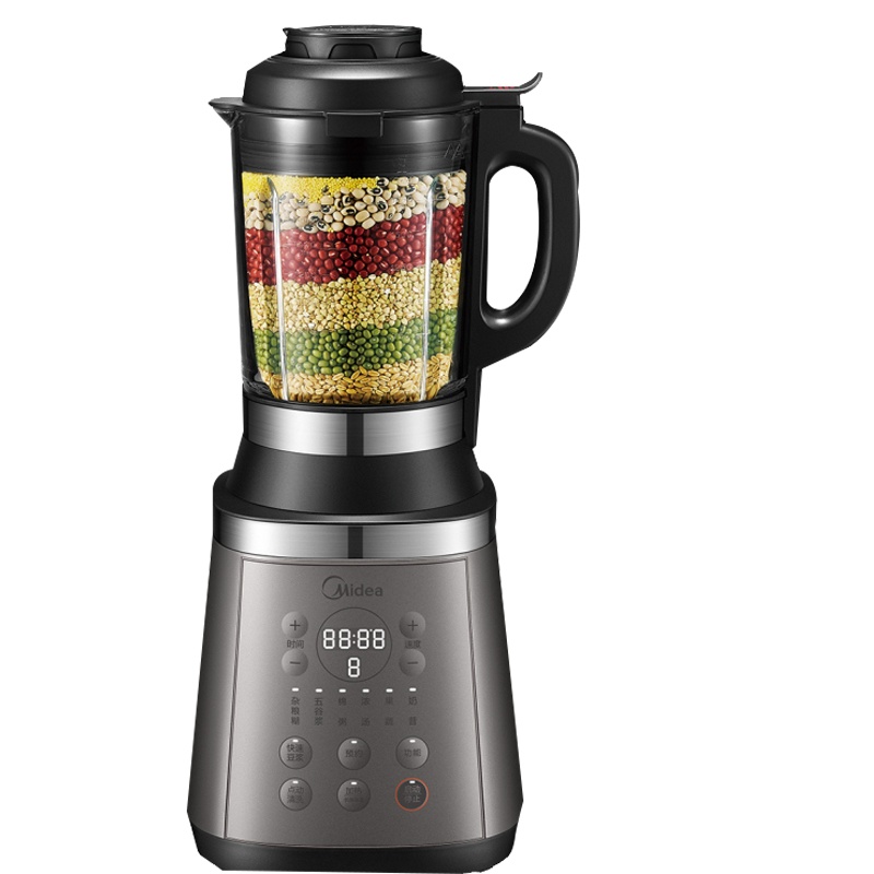 美的(Midea)BL1025A 破壁机 家用多功能料理机 不锈钢 12小时预约定时加热豆浆机