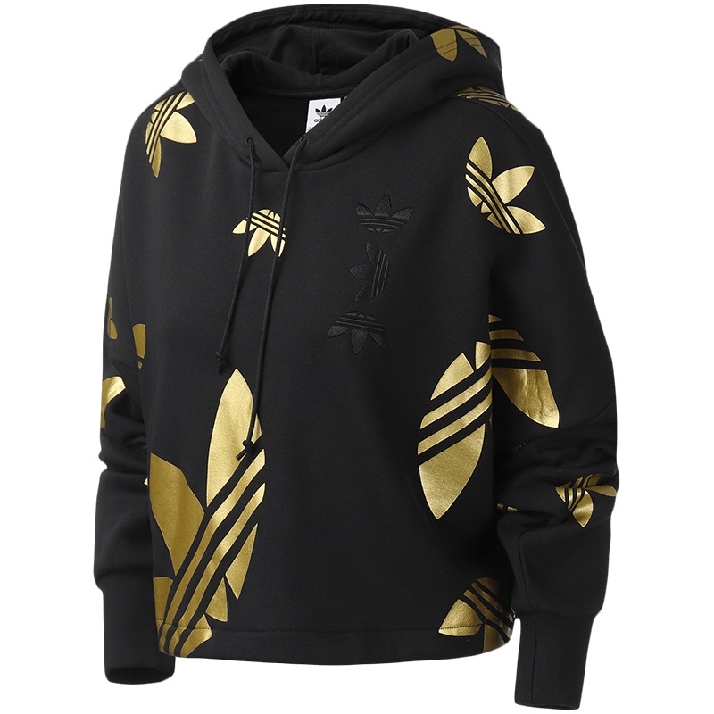 adidas阿迪达斯三叶草女装运动服休闲连帽细绒卫衣FS7224