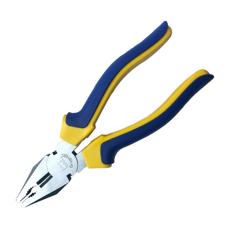 长城精工 Cr-V欧式精抛双色套塑柄钢丝钳(单支纸盒),180mm(7"),211077