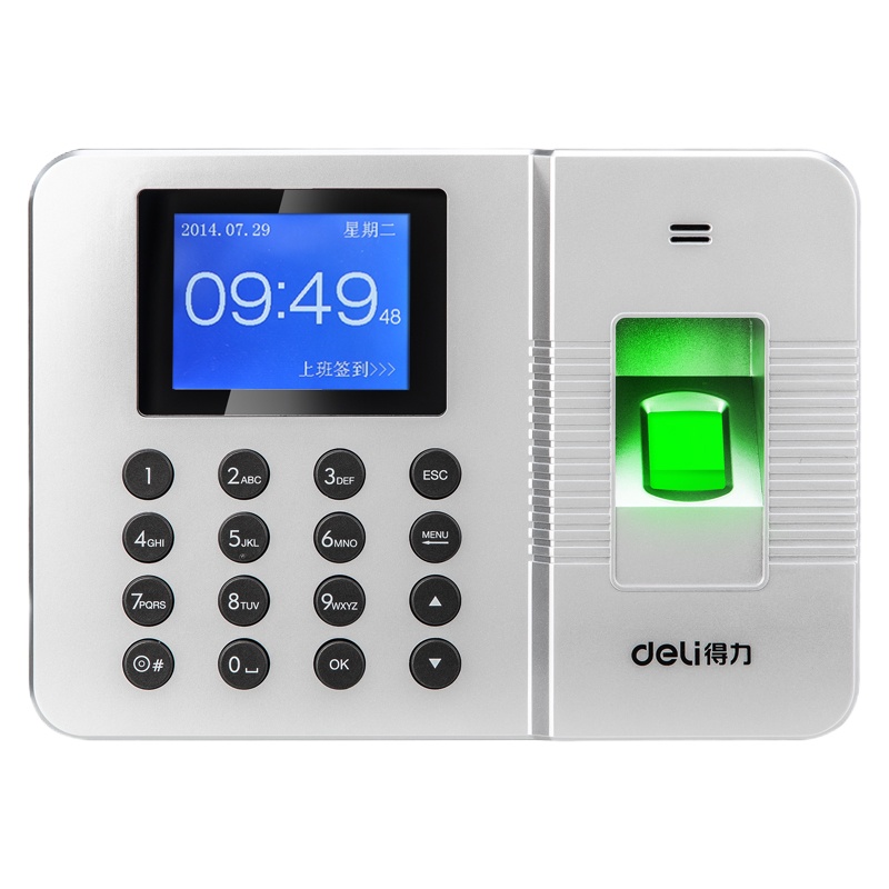 得力(deli) 3960Z指纹考勤机(银色)