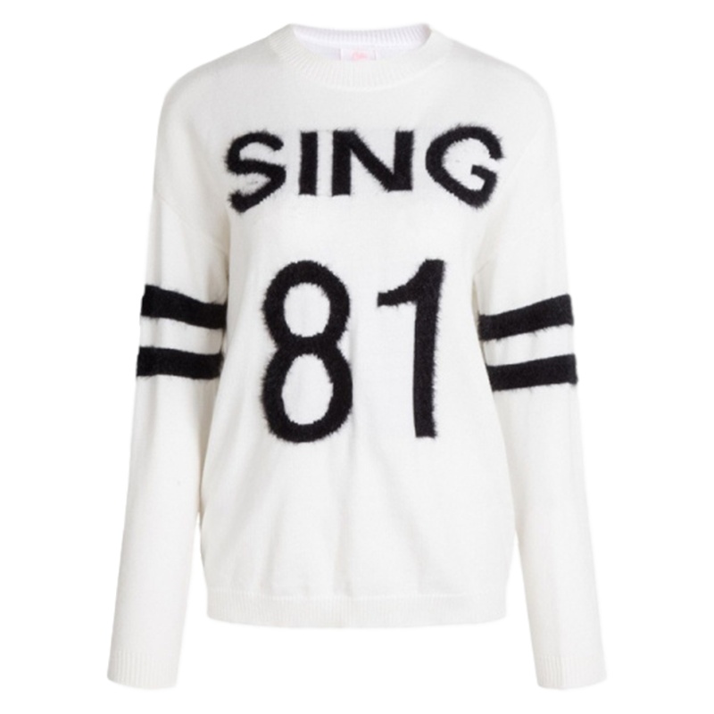 【福利款】拉夏贝尔女式冬款数字提花柔软打底针织毛衣