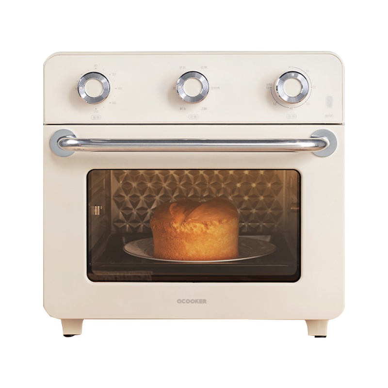 圈厨空气烤炸锅家用烤箱一体多功能大电炸锅机可视化20升空气炸锅机械旋钮式烤箱CR-KQK01