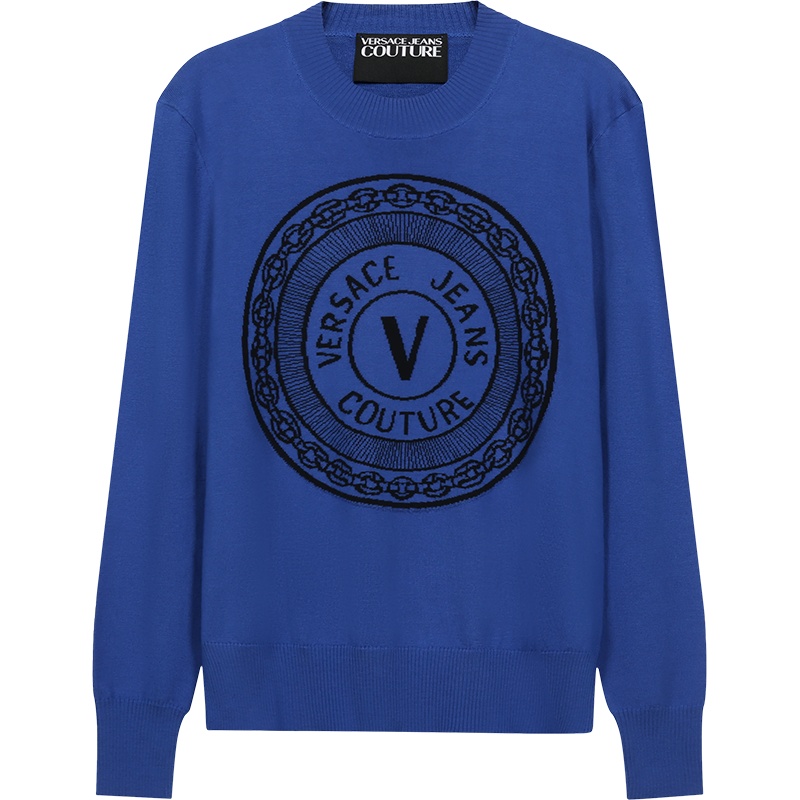 范思哲 VERSACE JEANS COUTURE 男士 羊毛圆领长袖针织衫羊毛衫71GAF803 CM01M