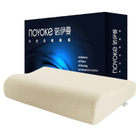 诺伊曼(noyoke)枕头枕芯 平板波浪泰国乳胶枕头 成人颈椎枕 舒睡助眠枕芯,枕套蓝色和白色随机发货