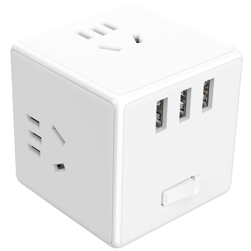 小米(MI) 米家家用魔方插座 带开关接线板电源转换器 无线版