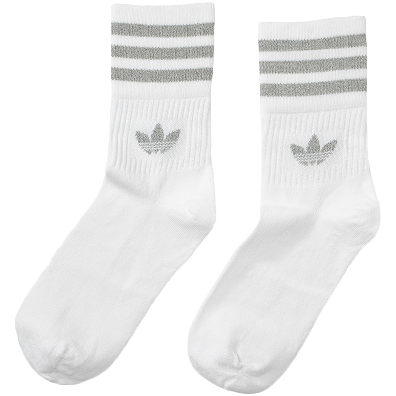 阿迪达斯三叶草袜子男袜女袜两双装中筒袜休闲运动袜GU2383