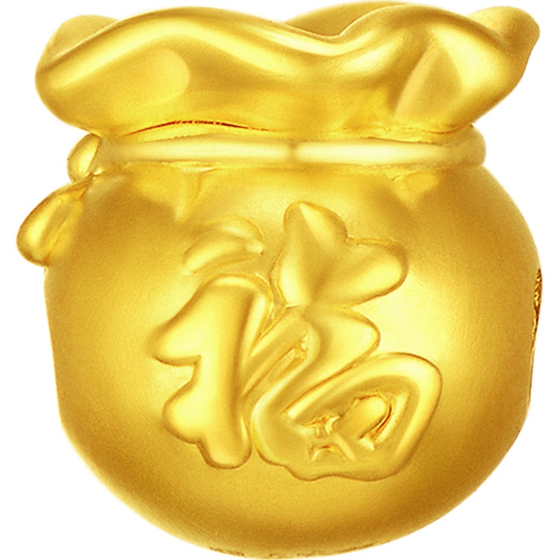 周大生 幸运锦鲤3D硬金工艺 圆润饱满 色泽亮丽 送礼