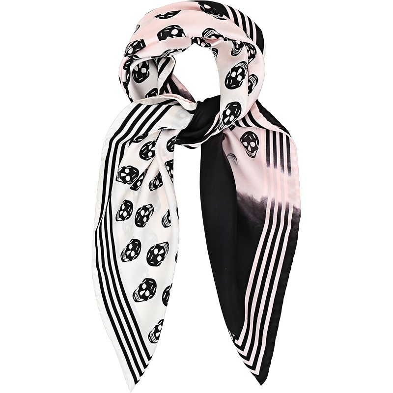 ALEXANDER MCQUEEN 亚历山大·麦昆 女士桑蚕丝围巾丝巾方巾 649787 3001Q
