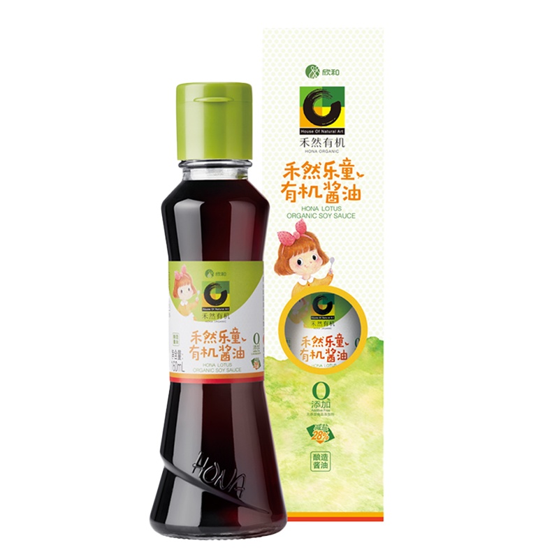 [送茶包]禾然有机儿童酱油160ml 儿童酱油 婴幼儿酱油生抽 调味品
