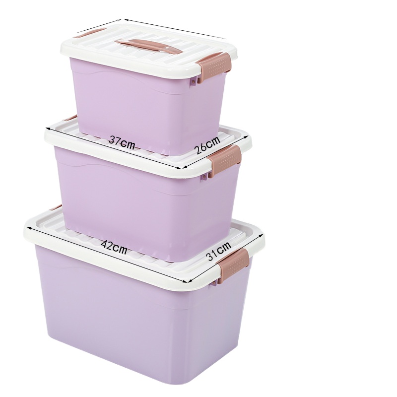 嘉禧源 塑料加厚收纳箱多功能储存盒子手提箱 25*31*42cm F127