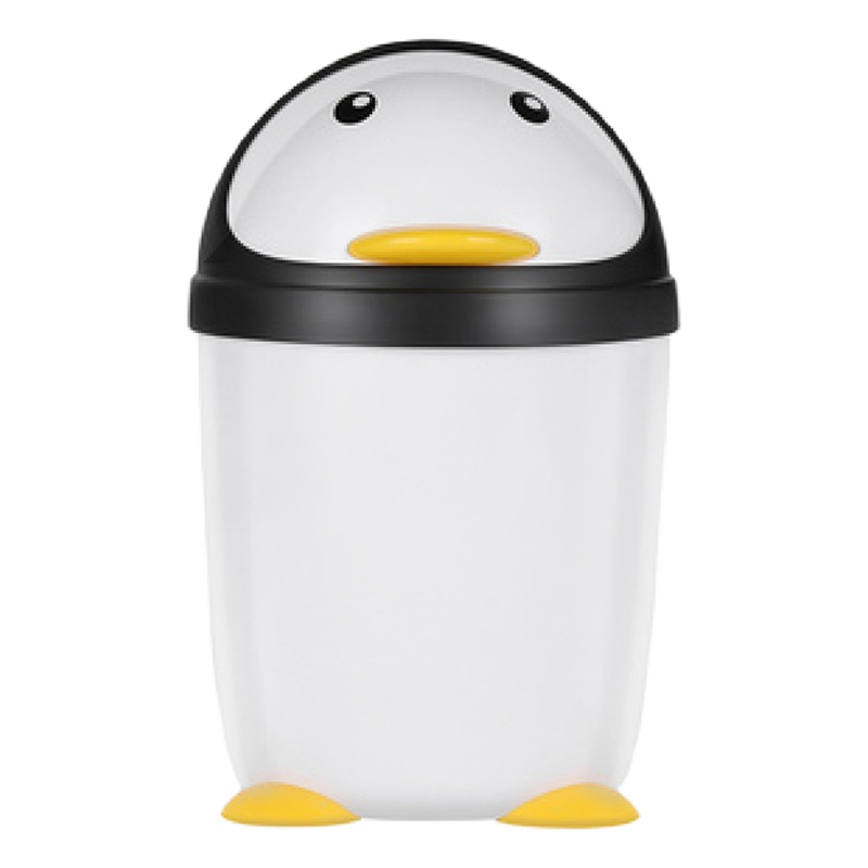 创意卡通阿斯卡利(ASCARI)时尚家用大号卫生间客厅厨房卧室办公室桌面企鹅垃圾桶 中号企鹅