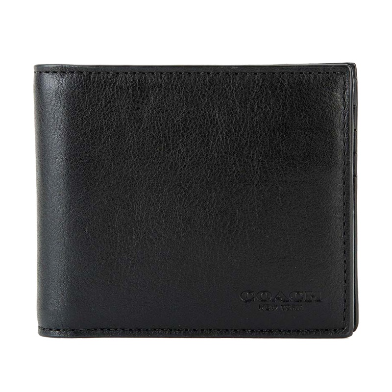 蔻驰(COACH) 男士黑色短款钱包钱夹