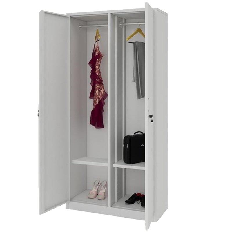 环杰二门更衣柜员工柜带锁铁皮柜储物柜二门