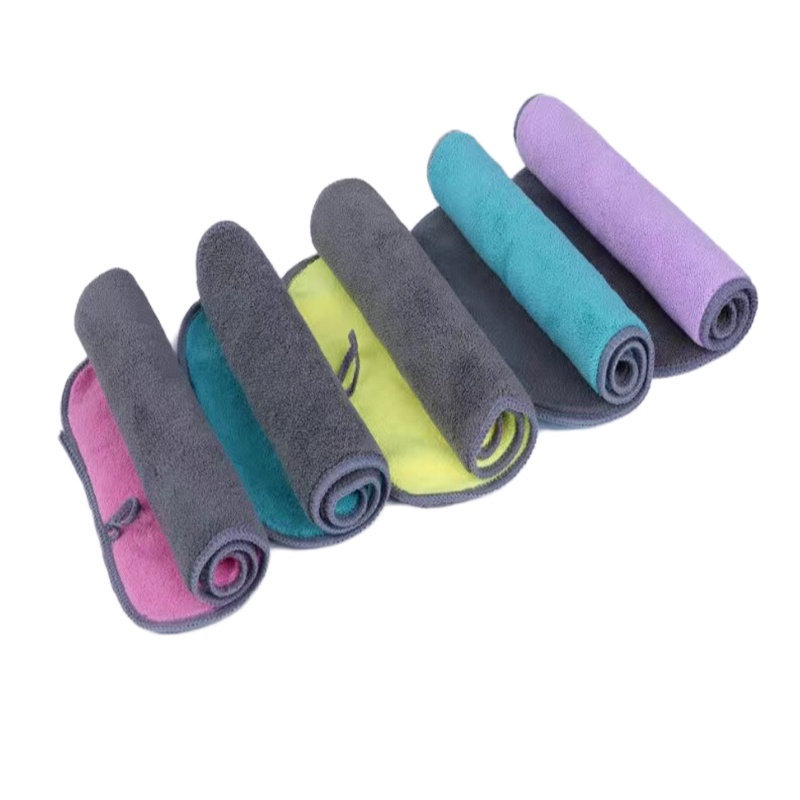 高密度不掉毛家用擦玻璃家具抹布双面加厚 清洁抹布 20*30 混色 20条装