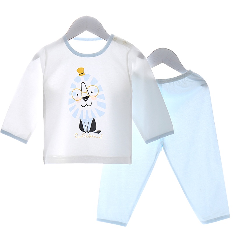 宝宝睡衣套装夏季超薄竹纤维婴儿儿童薄款家居服空调服男童女春秋