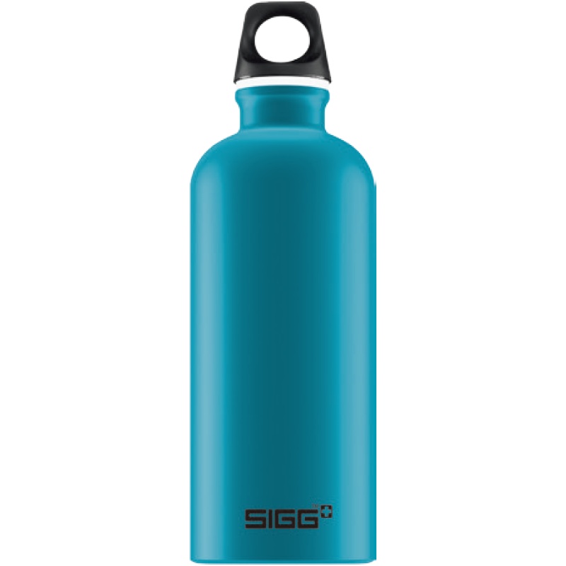 瑞士进口sigg希格运动水壶水杯男女户外骑行便携式大容量健身水杯子冷水杯时尚潮流铝杯水瓶 磨砂湖蓝600ml