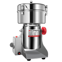 安尚中药材粉碎机2500克5斤家用商用锁扣电动摇摆不锈钢大型旋扭定时全铜电机五谷杂粮香料三七超细打粉机研磨机干磨机搅拌机