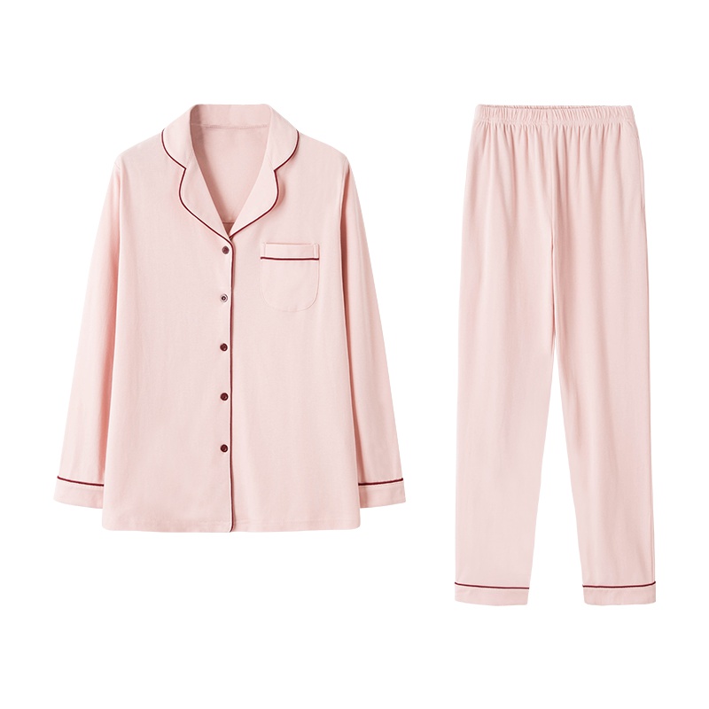 乌拉拉公主秋季棉质情侣睡衣休闲简约舒适男女长袖家居服套装.