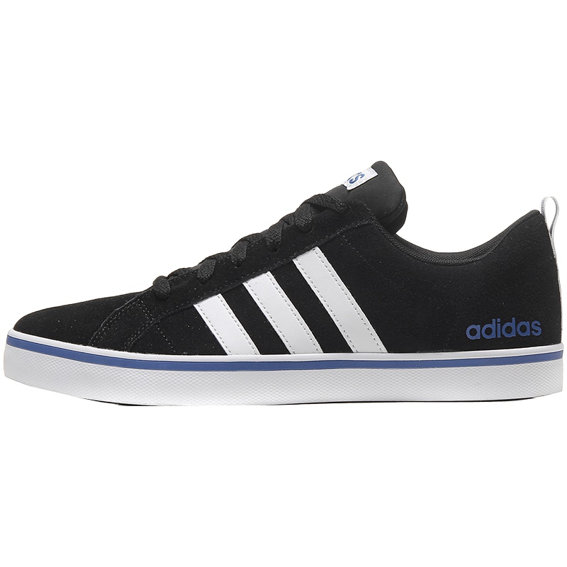 【自营】adidas阿迪达斯NEO男子板鞋休闲运动鞋B74498 B744981号黑色+亮白+亮蓝