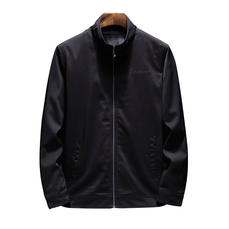 男装欧美简约棒球服 2019时尚百搭休闲纯色t潮流夹克衫男