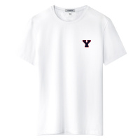 鸭鸭(yaya)夏季男士短袖T恤2021年新款大码宽松潮流休闲百搭印花圆领打底