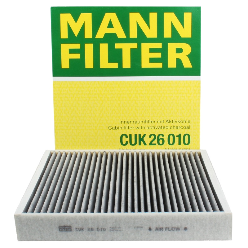 曼牌(MANNFILTER)活性炭空调滤清器CUK26010POLO捷达桑塔纳尚纳浩纳奥迪昕锐晶锐昕动