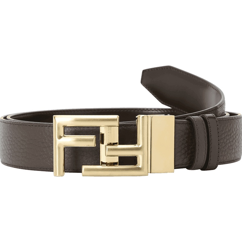 预售 芬迪FENDI 双面双F标识形搭扣 皮带7C0344 金扣 男款腰带