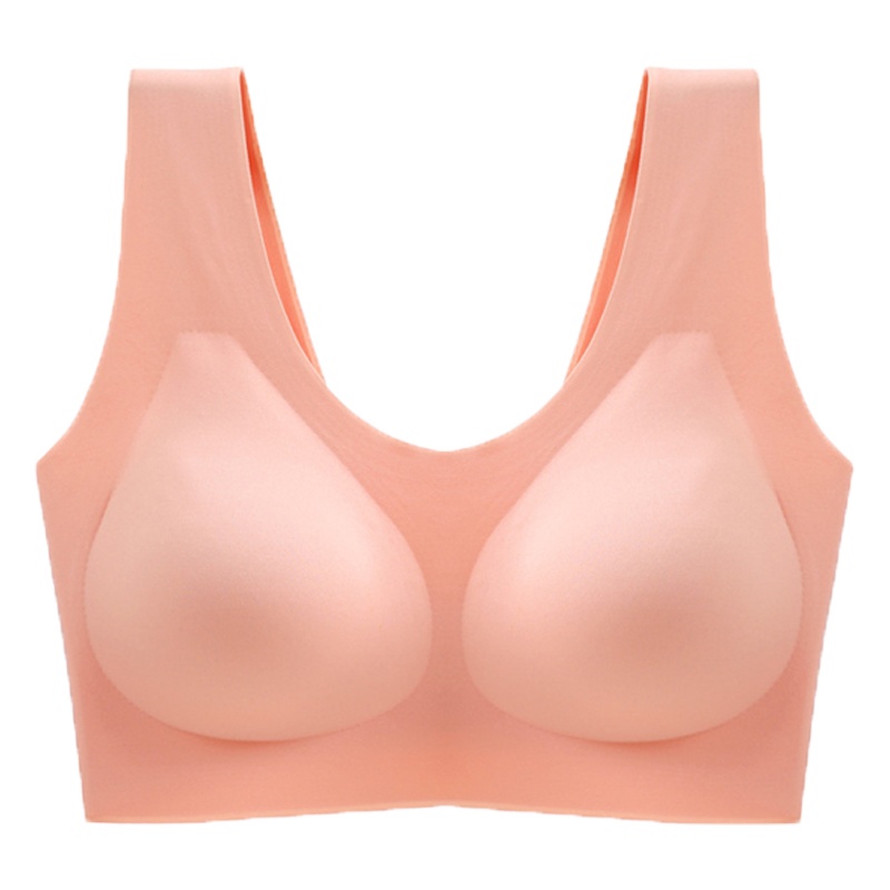 北极绒内衣女背扣式无钢圈女士无痕睡眠文胸舒适聚拢运动背心式薄款