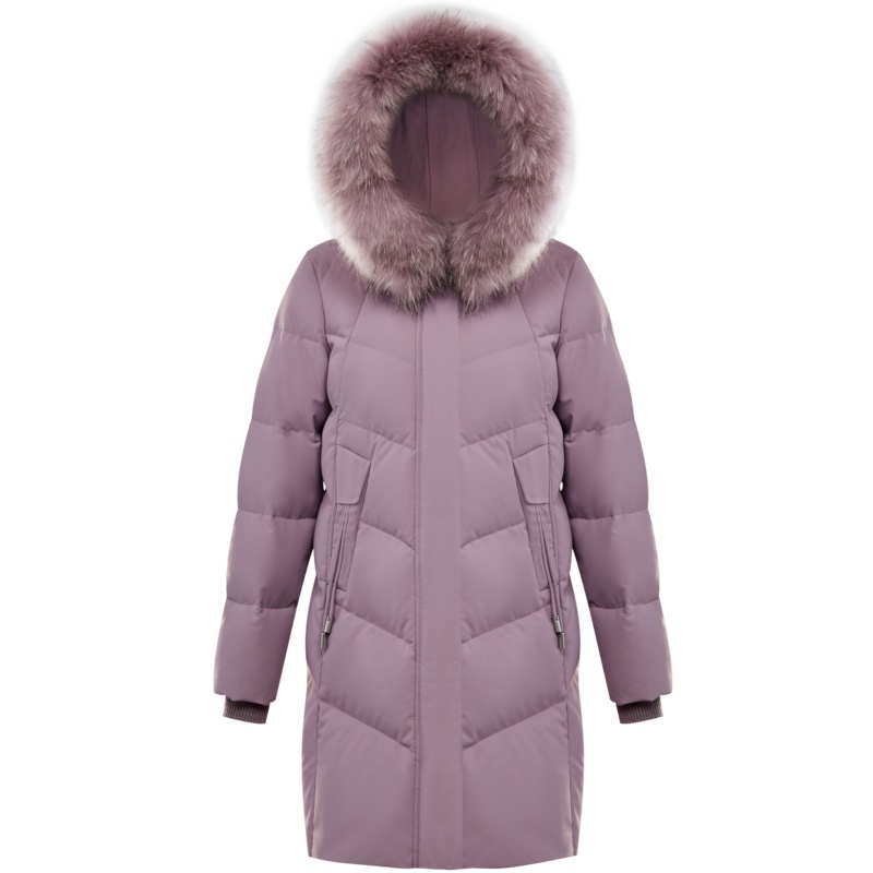 波司登羽绒服2020年新款女貉子大毛领中长款小个子简约B00145132