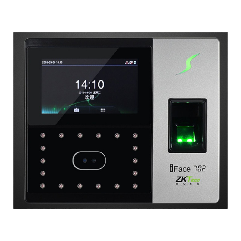 门禁考勤机指纹 人脸识别 型号702 升级1000人脸 2000指纹含安装