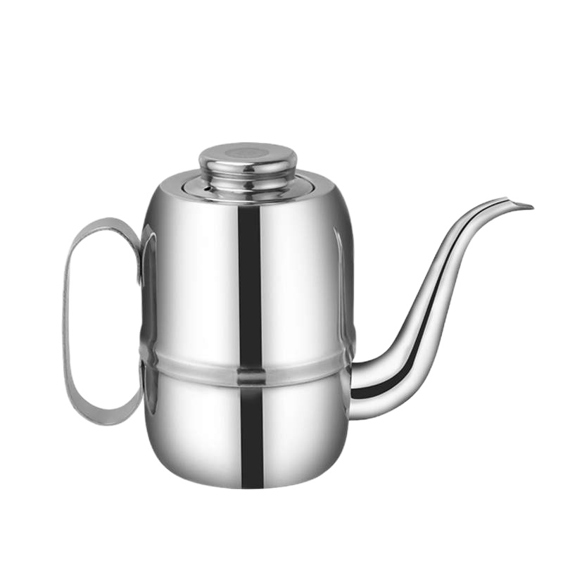 厨房不锈钢油壶家用装油瓶小油罐防漏酱油瓶醋壶调料瓶带过滤网大 敬平 24oz特小款带滤网(约一斤装)调味罐