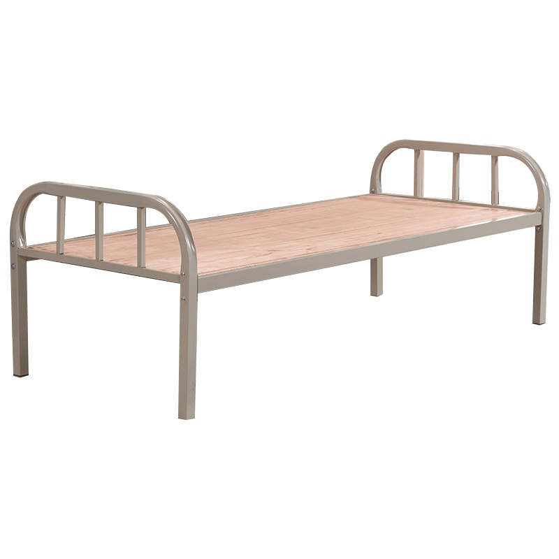 创世人 铁艺床加厚铁架床员工宿舍床出租房床单人铁床单人床钢架床0.9米