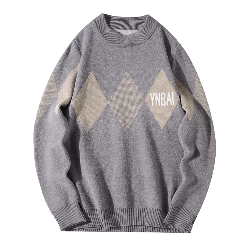 男士几何纹针织衫QRZ519
