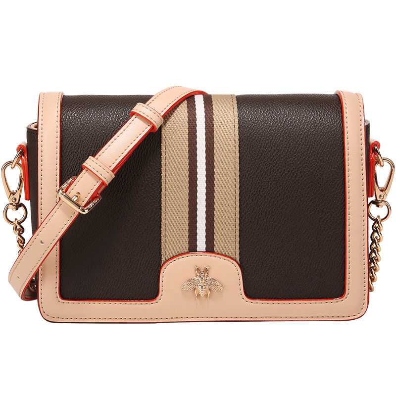 2019春夏新款包包女韩版高级感百搭蜜蜂撞色小方包单肩斜挎女包潮