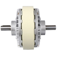 双轴磁粉离合器0.6--40kg电磁粉制动器24V气胀张力阿斯卡利控制器电机刹车20kg双轴离合器