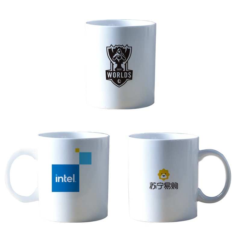 罗技 Intel 苏宁定制马克杯 简约马克杯 游戏道具
