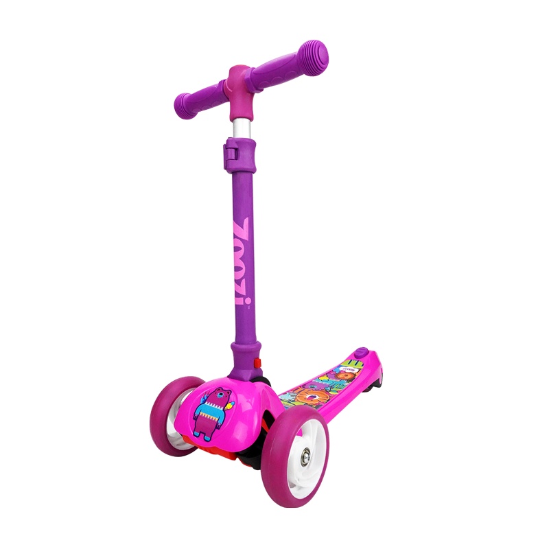 麦斯卡(MESUCA)动物园儿童滑板车3-5-6岁宝宝男女初学者玩具车溜溜车全闪光轮可调高度