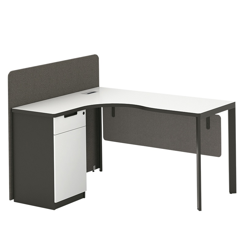 [藏书阁]老板办公桌现代简约大气总裁桌创意单人大班台白桌面1.62米