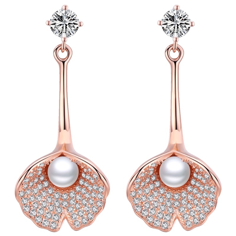 佰色传情淡水珍珠耳环女纯银耳坠耳钉高级感网红银新款潮耳饰