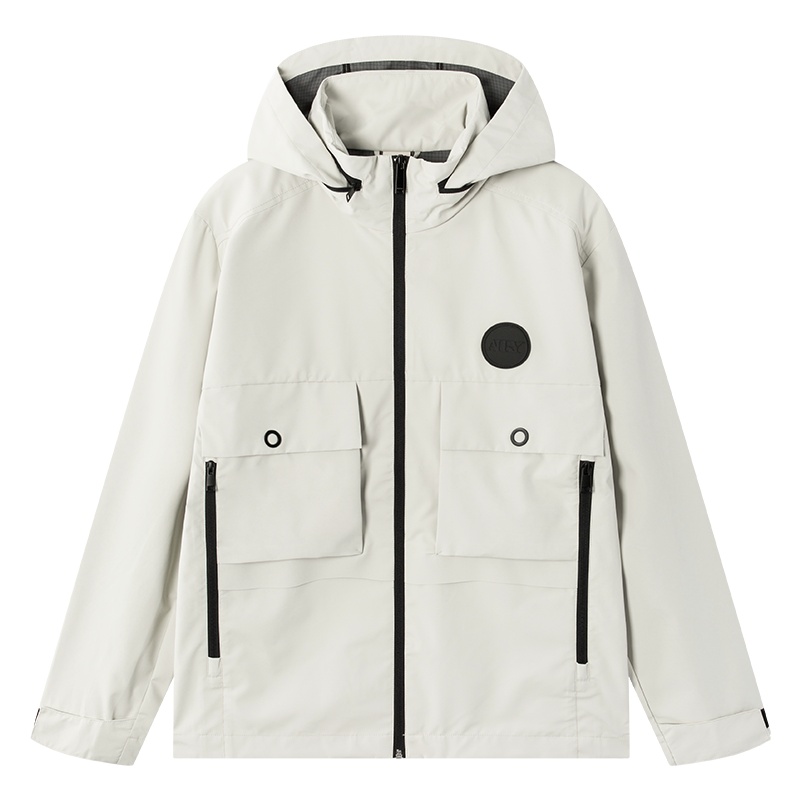 【满198减100预估价：149】森马夹克男2020冬季新款连帽字母印花休闲工装外套时尚潮黑色上衣