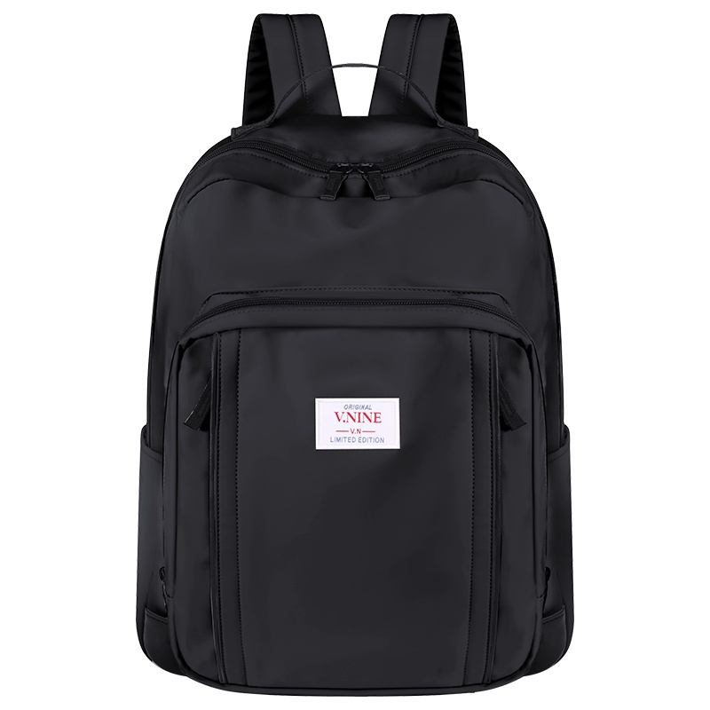 第九城（V.NINE） 双肩包女士大容量13.3/14英寸电脑背包休闲韩版大中学生情侣款书包男