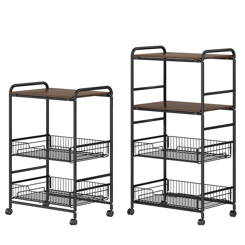 四季沐歌(MICOE)厨房置物架家用微波炉烤箱架卧室落地多层缝隙收纳架水果蔬菜餐车小推车夹缝置物架多功能浴室储物收纳架子