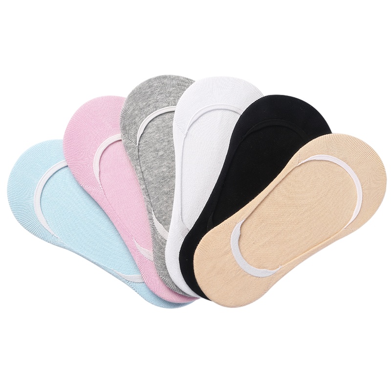 蓓乐妃隐形袜子女士船袜棉袜夏季薄款浅口硅胶防滑不掉跟浅口床祙2020新品全隐形全棉时尚百搭棉质女袜女装黑色超短袜夏天袜底