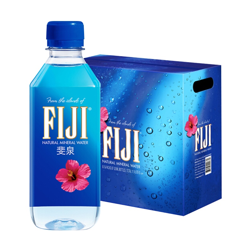斐济原装进口 斐泉(FIJI) 天然矿泉水 330ml*6瓶
