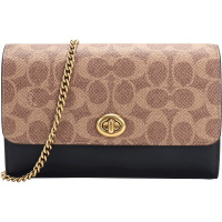 COACH 蔻驰 奢侈品 女士涂层帆布配皮MARLOW单肩斜挎包手拿包 73331