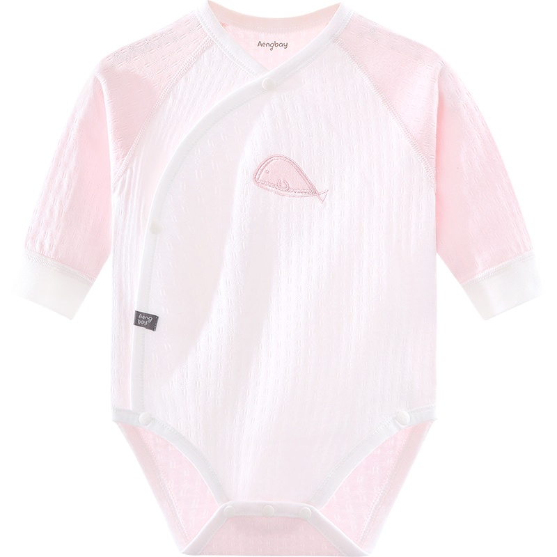Aengbay 包屁衣婴儿春秋宝宝连体衣纯棉长袖三角哈衣新生儿爬行服