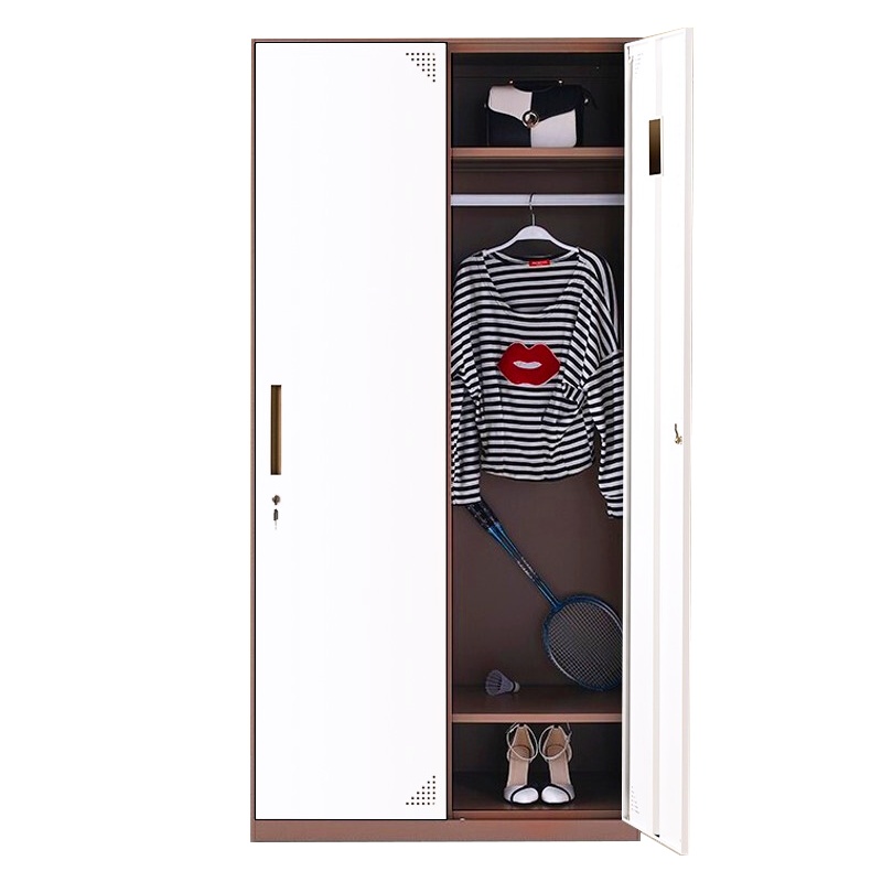 苏美特更衣柜铁皮柜健身房浴室员工职员柜拆装柜薄边二门更衣柜咖啡色