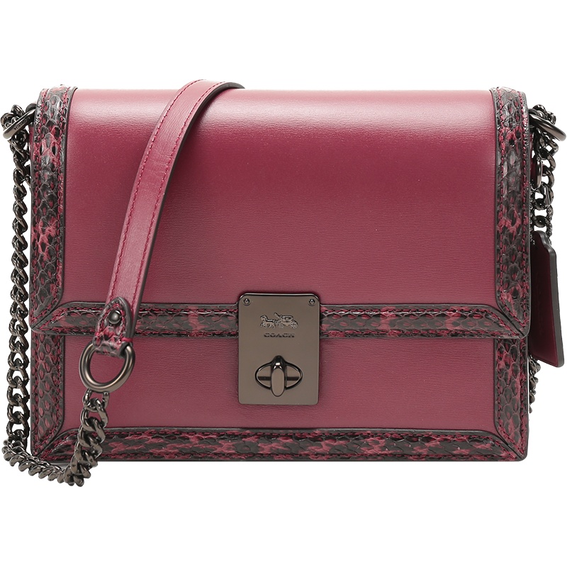 COACH 蔻驰 女士 专柜款HUTTON系列皮革手提单肩斜挎包小方包 4652